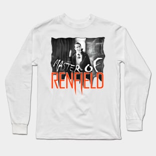 Renfield movie Nicolas Cage as count dracula fan works graphic design by ironpalette Long Sleeve T-Shirt